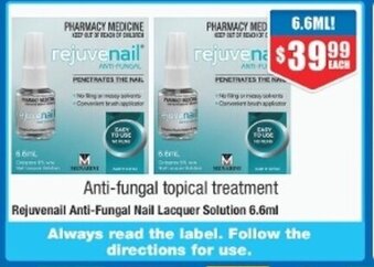 Rejuvenail Anti-Fungal Nail Lacquer Solution 6,6ml