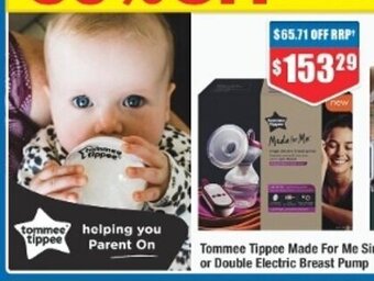 Chemist Warehouse Tommee Tippee Made For me Single Electric Breast Pump offer
