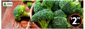 Foodworks Farm Fresh Broccoli offer