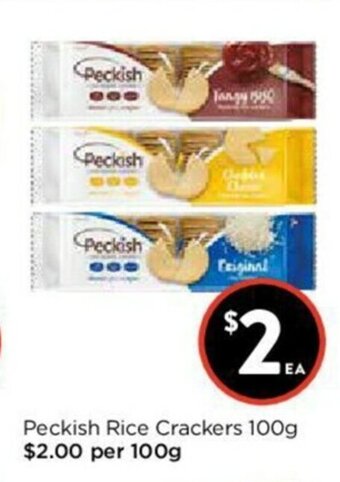 Foodworks Peckish Rice Crackers 100g offer