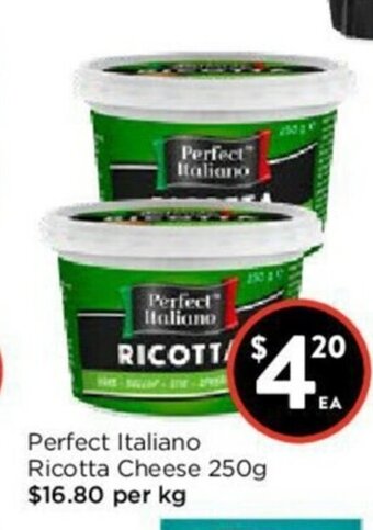 Foodworks Perfect Italiano Ricotta Cheese 250g offer