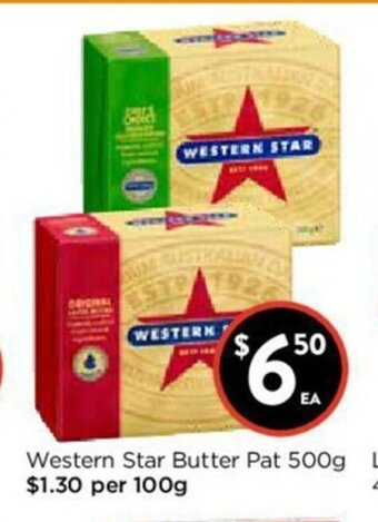 Foodworks Western Star Butter Pat 500g offer