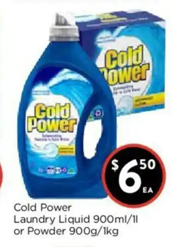 Foodworks Cold Power Laundry Liquid 900ml / 1 Lt or Powder 900g/9kg offer