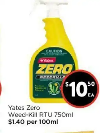 Foodworks Yates Zero Weed-Kill RTU 750ml offer