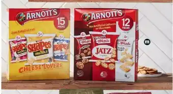 ALDI Arnott's Variety Boxes 15pk / 375g or 12pk / 292g offer