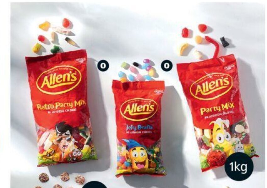 Allen's Retro Party Mix, Jelly Beans or Party Mix 1kg offer at ALDI