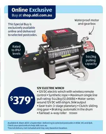 ALDI 12V Electric Winch offer