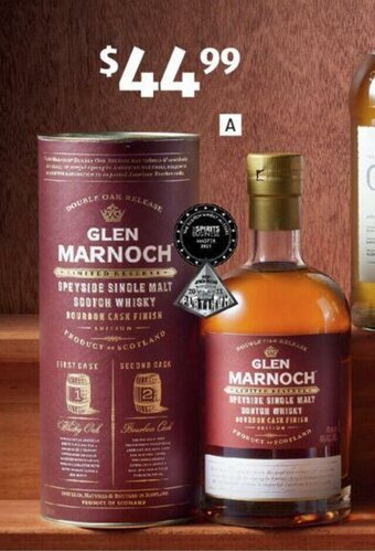 ALDI Glen Marnoch Bourbon Cask Reserve Single Malt Scotch Whisky 700ml offer