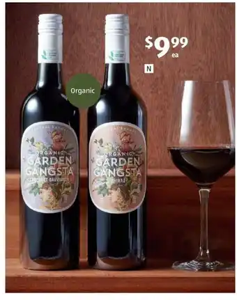 ALDI Garden Gangsta Central Ranges Cabernet Sauvignon 2018 or Shiraz 2018 750ml offer