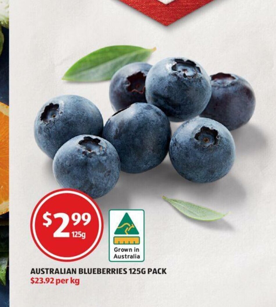 Australian Blueberries 125g Pack offer at ALDI