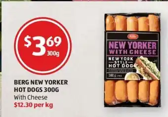 ALDI Berg New Yorker Hot Dogs 300g offer