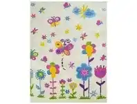 LivingStyles Violet Fantasy Handwoven Wool Kids Rug, 160x110cm offer