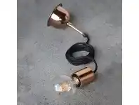 LivingStyles Michigan Metal Suspension Cord Pendant Light, Copper offer