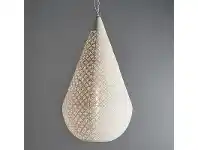 LivingStyles Europa Perforated Iron Pendant Light, Large, White offer