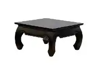LivingStyles Liam Mahogany Timber Square Opium Coffee Table, 70cm, Chocolate offer