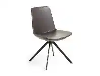 LivingStyles Eurobin PU Leather & Steel Dining Chair, Brown offer