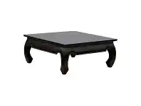 LivingStyles Liam Mahogany Timber Square Opium Coffee Table, 90cm, Chocolate offer