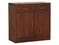 LivingStyles Paris Mahogany Timber 2 Door 2 Drawer Buffet Table, 92cm, Mahogany offer