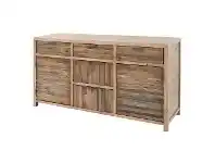 LivingStyles Tuscanspring Reclaimed Timber 2 Door 5 Drawer Buffet Table, 154.5cm offer