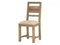 LivingStyles Woodenforge Reclaimed Timber Dining Chair, Cushion Seat offer