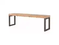 LivingStyles Woodenforge Reclaimed Timber & Metal Dining Bench, 155cm offer