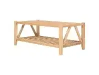 Oslo Oak Timber Coffee Table, Timber Top, 120cm