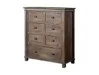 LivingStyles Settler Reclaimed Timber 7 Drawer Tallboy offer