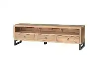LivingStyles Woodenforge Reclaimed Timber & Metal 3 Drawer TV Unit, 175cm offer