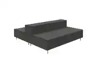 LivingStyles Flexi Fabric Back To Back Lounge, 3 Seater, Charcoal Ash offer