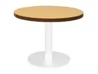 LivingStyles Estilo Round Coffee Table, 60cm, Beech / White offer