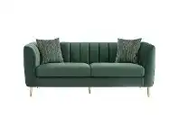 LivingStyles Ava Velour Fabric Sofa, 3 Seater, Green offer
