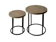 LivingStyles Asya 2 Piece Round Side Table Set offer