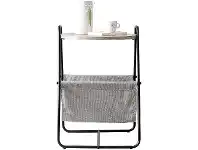 LivingStyles Stan Metal Side Table with Magazine Rack offer