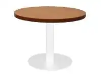 LivingStyles Estilo Round Coffee Table, 60cm, Cherry / White offer