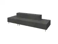 LivingStyles Flexi Fabric Stretch Lounge, 4 Seater, Charcoal Ash offer