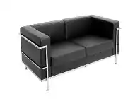 LivingStyles Claurren PU Leather Lounge, 2 Seater offer