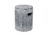 LivingStyles Carmen Terrazzo Outdoor Stool, Charcoal offer