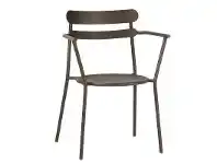 LivingStyles Mason Commercial Grade Steel Indoor / Outdoor Dining Armchair, Earth offer