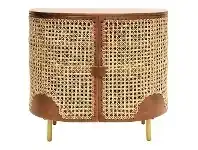 LivingStyles Sirocco Mango Wood & Cane 2 Door Sideboard, 81cm offer