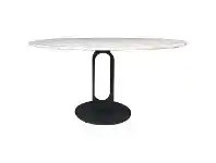 LivingStyles Aries Italian Marble Top Round Dining Table, 150cm offer