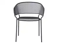 LivingStyles Cohen Commercial Grade Steel Indoor / Outdoor Dining Armchair, Anthracite offer