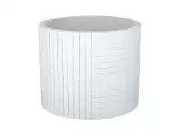 LivingStyles Gaynor Magnesia Pot, Small, White offer