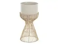 LivingStyles Wylda Iron Planter on Rattan Stand offer