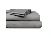 LivingStyles Ajee 3 Piece 300TC Cotton Sheet Set, Single, Charcoal offer