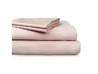 LivingStyles Ajee 3 Piece 300TC Cotton Sheet Set, King Single, Pink offer