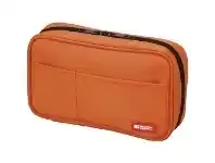 Officeworks Lihit Lab Single Zip Multi Compartment Pencil Case Orange offer