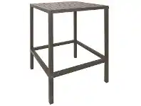 LivingStyles Cube Italian Made Commercial Grade Indoor / Outdoor Square Bar Table, 80cm, Taupe offer