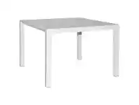 LivingStyles Aria Italian Made Commercial Grade Outdoor Square Coffee Table, 60cm, White offer