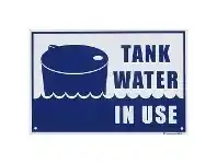 Officeworks Sandleford Tank Water Sign 300 x 200mm offer