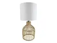 LivingStyles Boone Bamboo Rattan Base Table Lamp offer